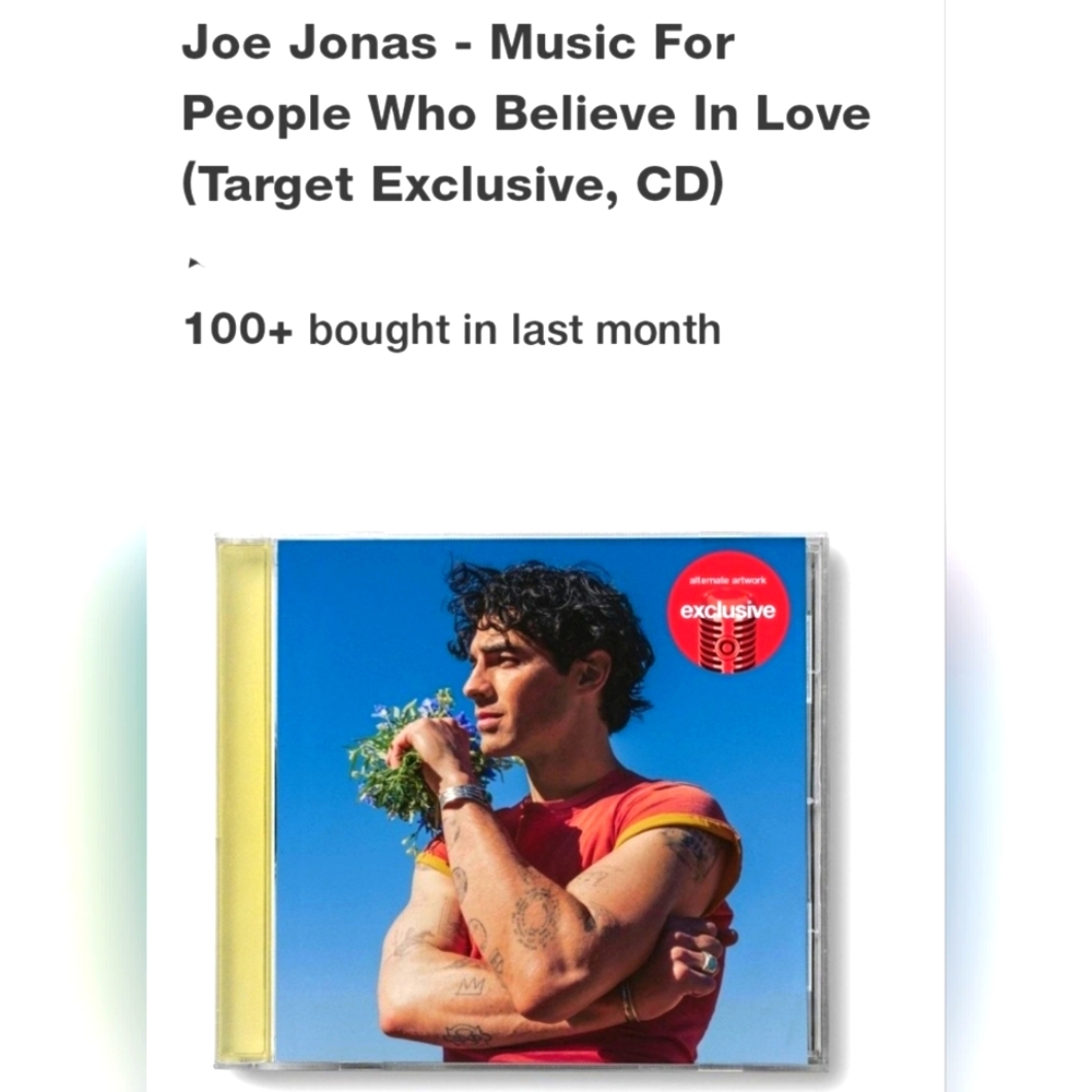 Joe Jonas New CD New Sealed TARGET EXCLUSIVE